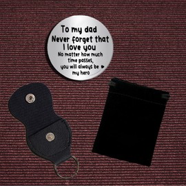 Nfyxcaz Pocket Hug Father's Day Gifts Dad Keyring Christmas Birthday Gifts for Dad Daddy Present From Daughter Son