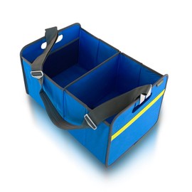 meori Collapsible Trunk Organizer for Car with Shoulder Strap for Groceries, Road Trips, Sports Gear, Car Camping, 2 Compartments