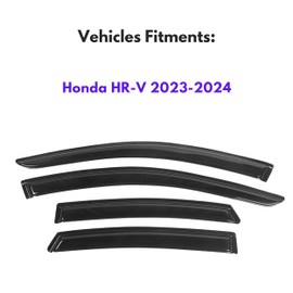 KPY Window Visor Compatible with Honda HR-V 2023-2025 (HRV), 4PC Rain Guard Side Window Vent Deflectors Tape-On Style, 2023 2024 2025