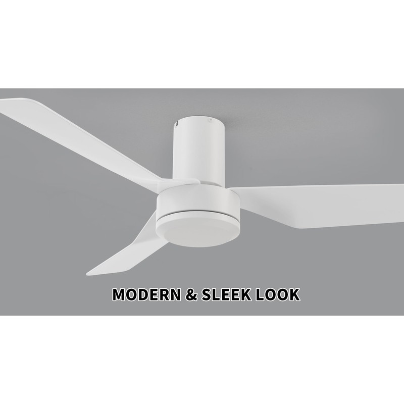 Carro 44 Inch Ceiling Fan without Lights Flush Mount, Small