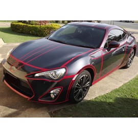 fangfei 0.4" X148' Car Reflective Body Rim Funny DIY Stickers Warning Safety Auto Motorcycle Bike Decal Body Cover Decoration Strip(Red)