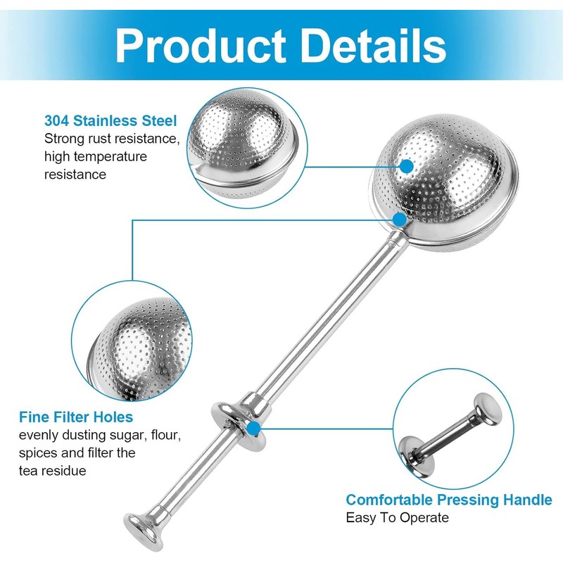LEIAOLY Baker's Dusting Wand for Sugar, Flour and Spices, Stainless