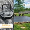 Bakulyor 200pcs Black Landscape Staples + 200pcs Buffer Washer, 6