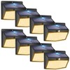 [138 LED/8 Packs] Solar Motion Sensor Lights Outdoor Waterproof with