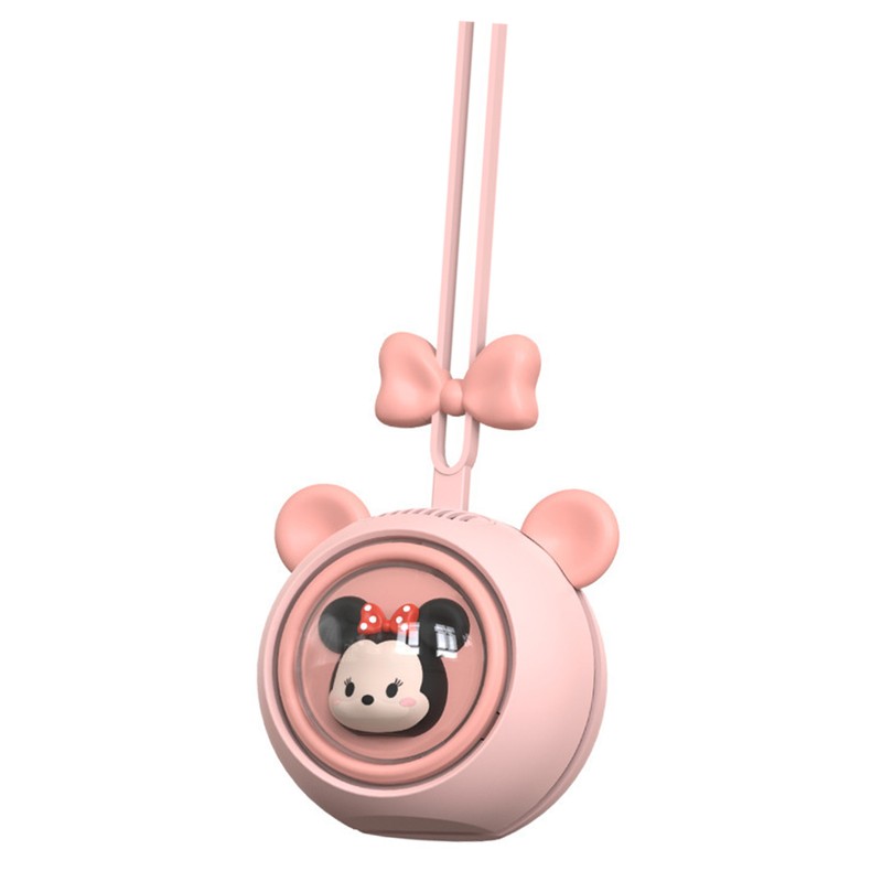 Portable Neck Fan Cool Silent 3 Gear Strong Wind Cartoon