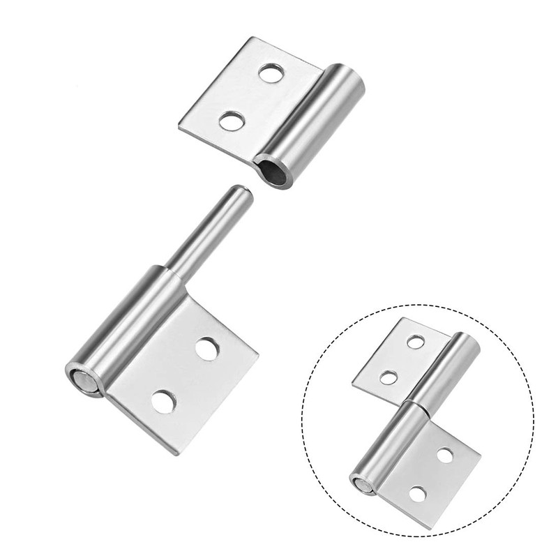 sourcing map 2inch Long Steel Small Slip Joint Flag Hinge