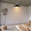 DC VOLTAGE Metal Ceiling Lamp Shade Black Inner White 32cm