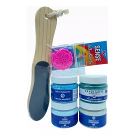 Sense Spa Kit Para Pedicure, Mascarilla Crema Jelly Sales Exfoliante