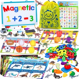 Learn2M Sorting Toys for 3-5 Year Olds, 7 Themed Matching Games with Magnetic Whiteboard, Montessori Fine Motor & Writing Practice, Speech Therapy & Classroom Learning Gift
