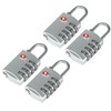 DonDon Travel Luagge Lock Set 4 Pieces TSA Approved 4
