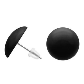 Sweet Studs Earrings many colors around 1,6cm red yellow blue green orange white, Color: Black