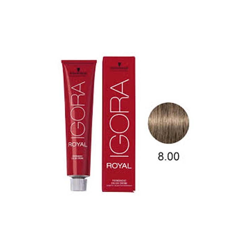 Schwarzkopf IGORA ROYAL Permanent Color Creme (8-00 Light Blonde Natural