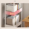 Book Organizer with Wheels Multi Tier Utility Cart Plastic Rolling
