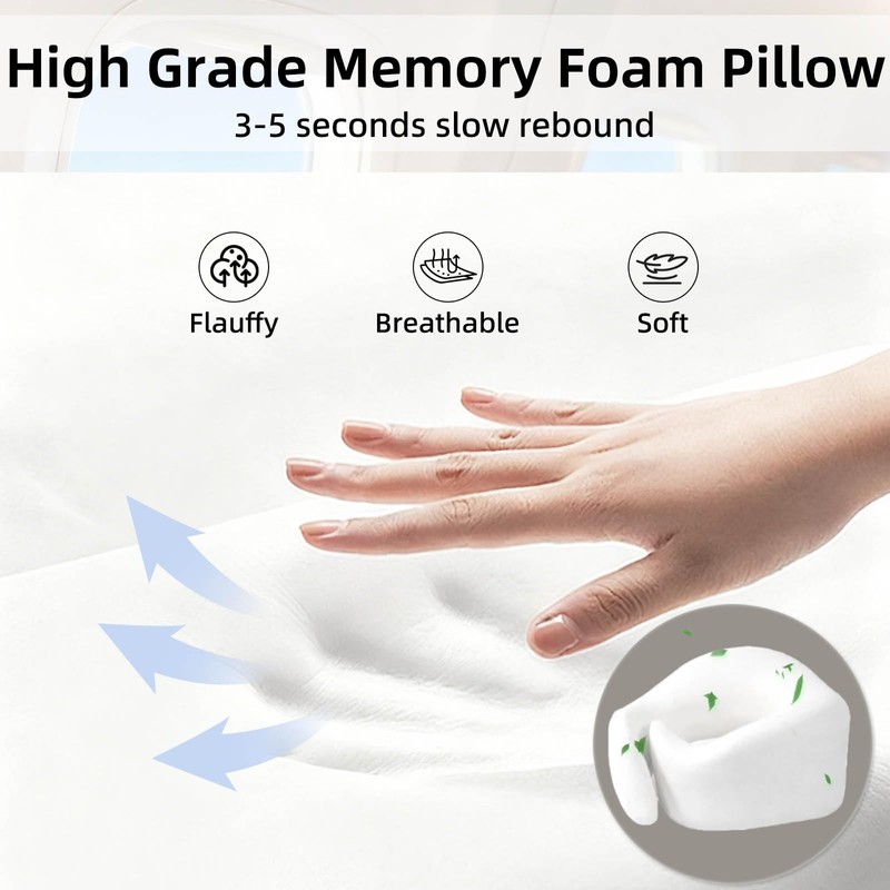 YYinno Travel Neck Pillows for Airplanes with Portable Carry Bag