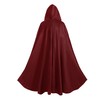 Regenboog Renaissance Costume Men Women,Burgundy Medieval Renaissance Cloak,Adult Victorian Cape,Red