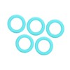 5pcs Baby Soft Silicone Teething Ring Toy Infant Safe Elastic