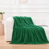 Puncuntex Flannel Fleece Throw Blanket Classic Green 50"×60",Super Soft Plush