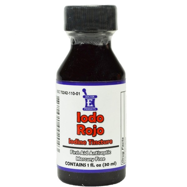 Iodine Tincture Red First Aid Antiseptic Iodo Rojo 1 Oz