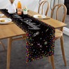 Happy Birthday Table Runner Black, Birthday Table Runners Non-Slip Fabric