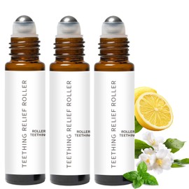 3Pcs Velaria Teething Roller with Chamomile & Rose Oil