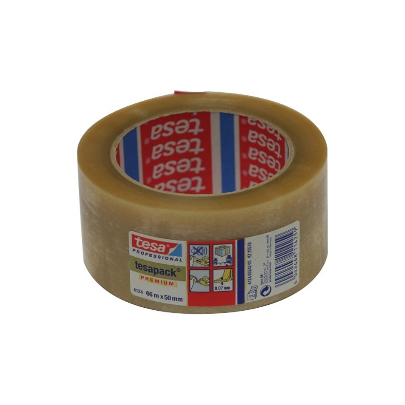 Tesa 04124-00342-00 Pack Premium Packing Tape 66 m x 50