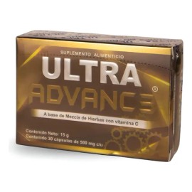 Ultra Advanc3 Dorado Vitamina C 30 Cápsulas Sabor Sin Sabor