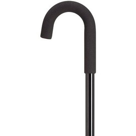 Men's Crook Handle Cane Color: Black