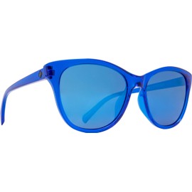 Spritzer Cat-Eye Style Sunglasses for Men and Women | REFRESH Collection by SPY OPTIC | A Modern Twist on Classic Style (SAPPHIRE, GRAY W/DARK BLUE MIRROR)