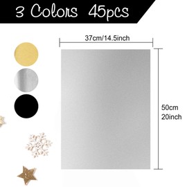 CHRORINE 45 Sheets Metallic Tissue Paper Bulk Wrapping Paper Gold Silver Black Art Paper Crafts for Graduation Wedding Birthday