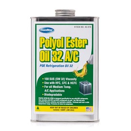 ComStar Polyol Ester Oil 32/150 SUS (POE), High-Performance Refrigeration Oil for HFC & HCFC, Reduced Energy Consumption, Exceptional Thermal Stability, 1 Quart (45-019)