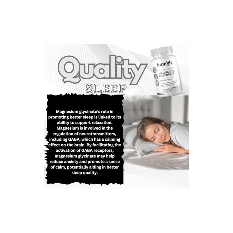 Glicinato de Magnesio para Relajación Muscular, Salud del Corazón, Nervios