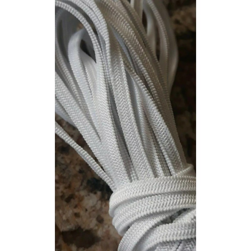 Unbranded 10 Yards 5mm (1/4") White Flat Sawing Crafts Soft