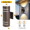 Tesjaso Modern Outdoor Wall Light with Dusk to Dawn Sensor,