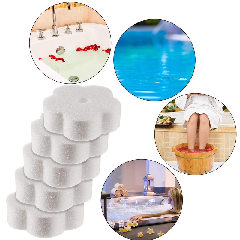 16 Piezas Esponjas Absorbentes de Aceite Cremoso para Bañera de