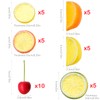 35pcs Artificial Lemon Slices Blocks Red Cherries, Fake Fruit Simulation