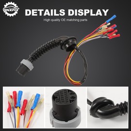 GNXfixt Wiring Harness Repair Kit for Astra H 2004-2014 Wire Kit Door Wiring Rear Left or Rear Right 13142399 13142400