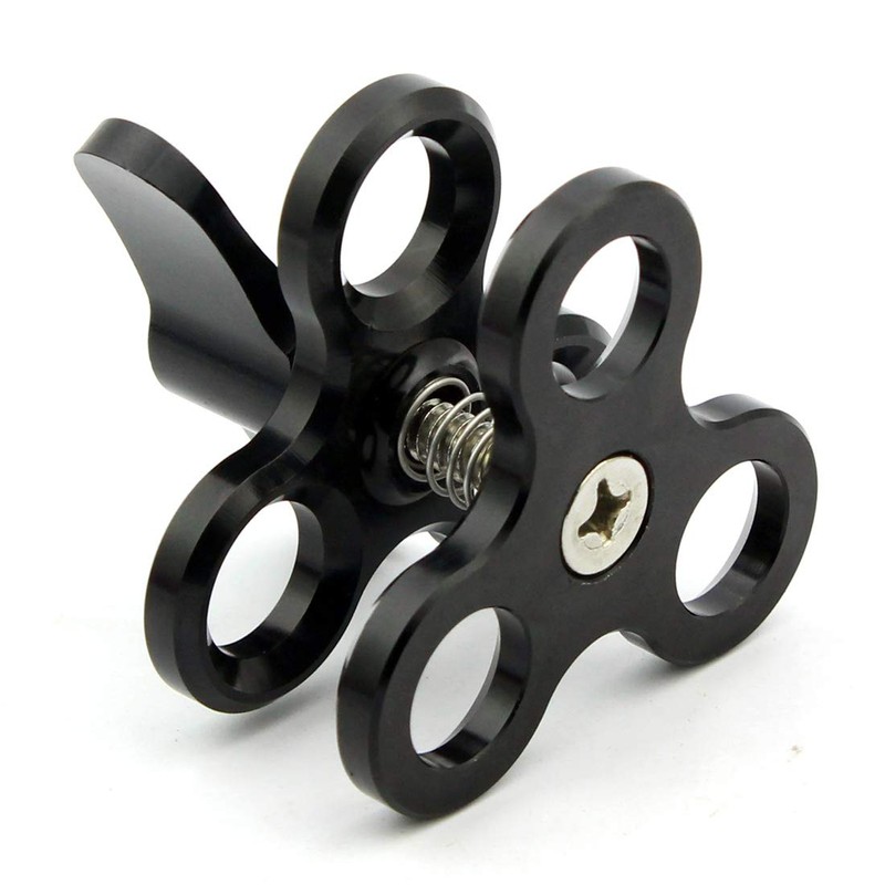 CS PRIORITY Triple Ball Clamp 3 Holes Underwater Arm Diving