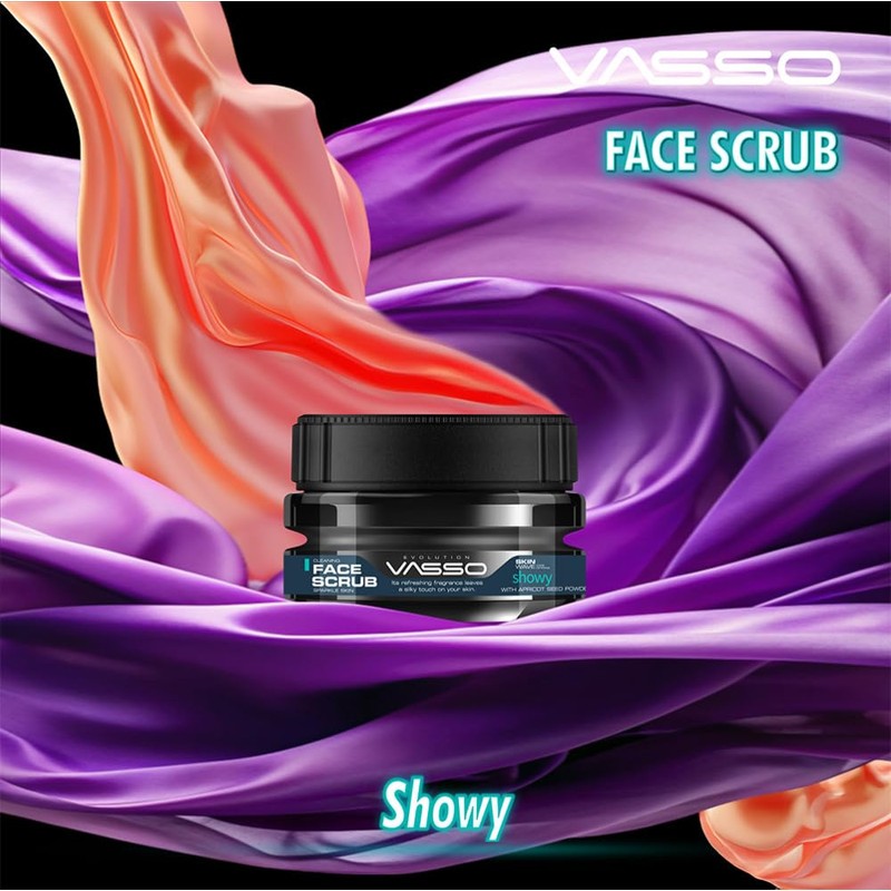 Vasso Showy Cleansing Facial Scrub Sparkly Skin with Apricot Kernel