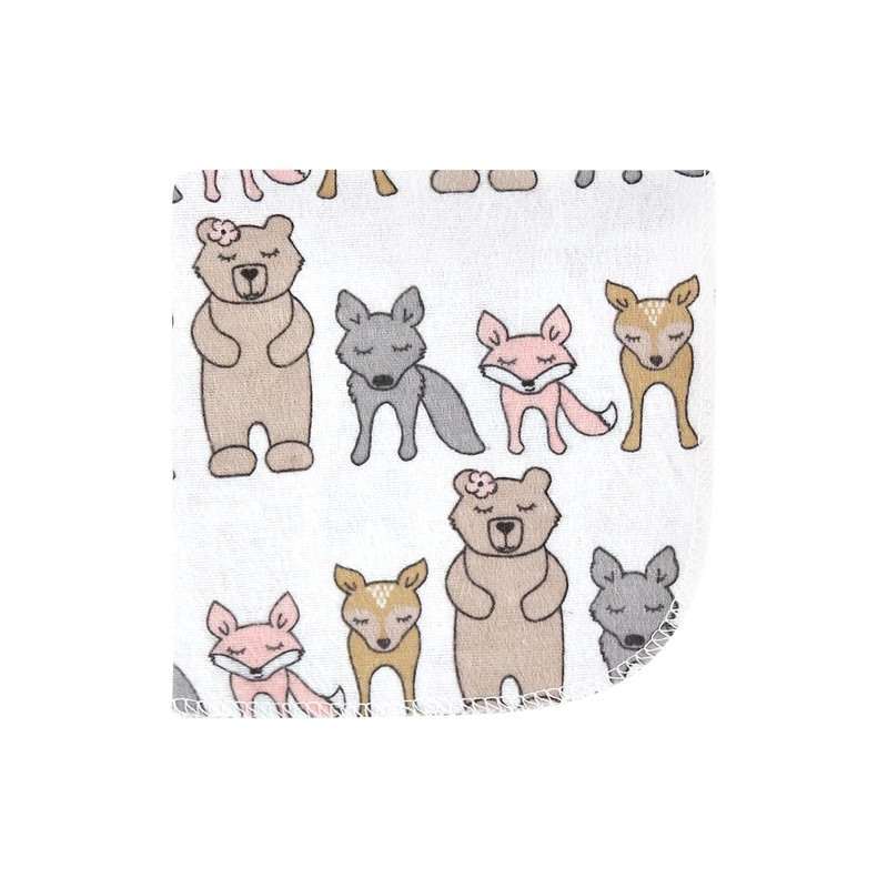 Hudson Baby Unisex Baby Flannel Cotton Washcloths 12-Pack, Wild Forest