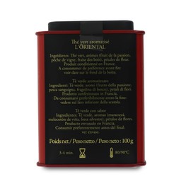 L'Ôriental, Passion Fruit-Flavoured Green Tea, 100g / 3.52oz Loose Leaf Tea in Tin, Dammann Frères