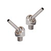 PGFUN 2 Pcs 1/8" PT x 10/30/50mm Coolant Pipe Adjustable 304 Stainless Steel Screw-in Coolant Nozzle High-Pressure Water Oil Cooling Tube for Lathe, Milling, CNC Machine (30mm)