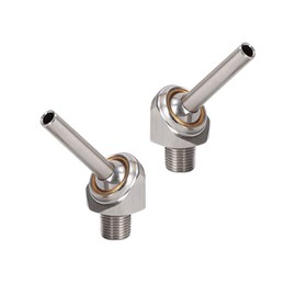 PGFUN 2 Pcs 1/8" PT x 10/30/50mm Coolant Pipe Adjustable 304 Stainless Steel Screw-in Coolant Nozzle High-Pressure Water Oil Cooling Tube for Lathe, Milling, CNC Machine (30mm)