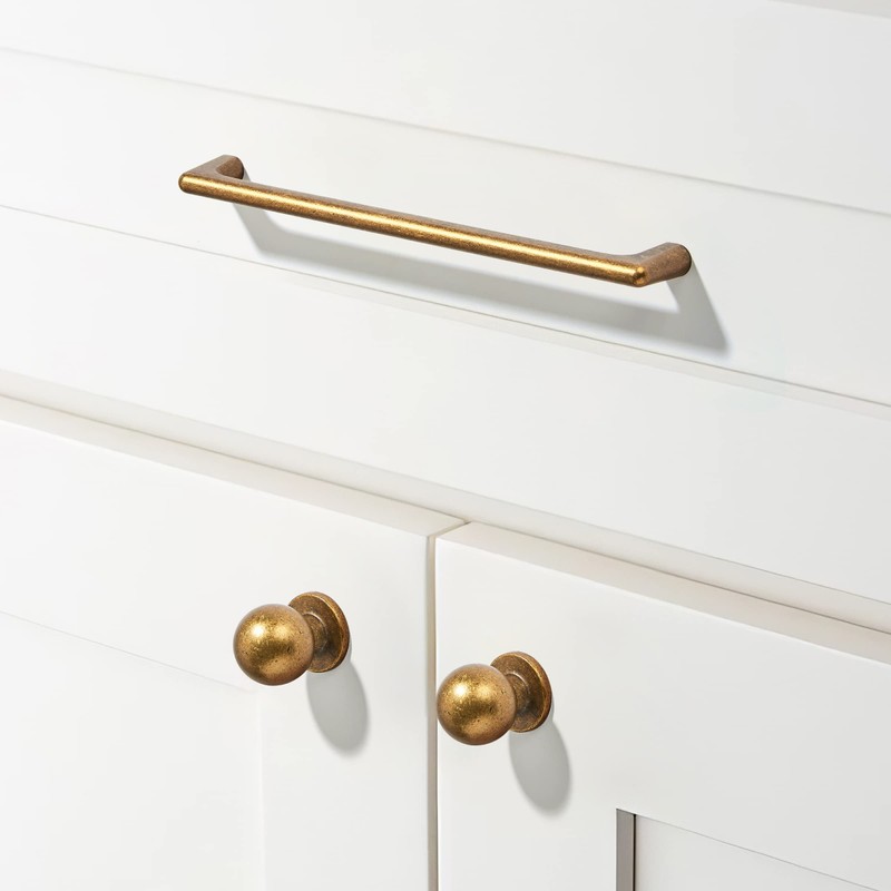 khtumeware 10 Pack 3 Inch(76mm) Bin Cup Drawer Pull,Antique Brass