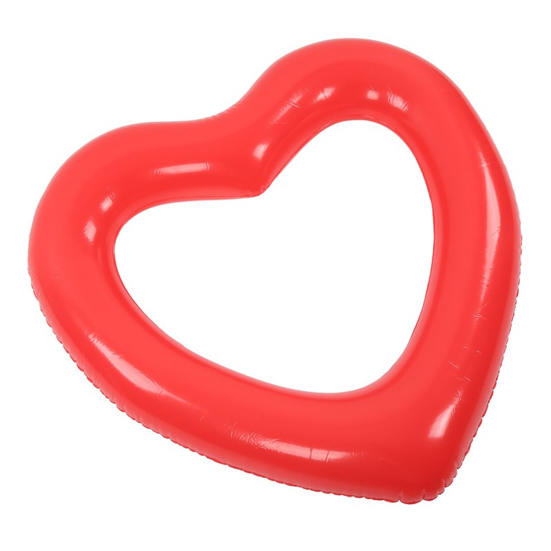 Heart Shaped Swimming Circle 120cm Thick Tear Resistant PVC Material