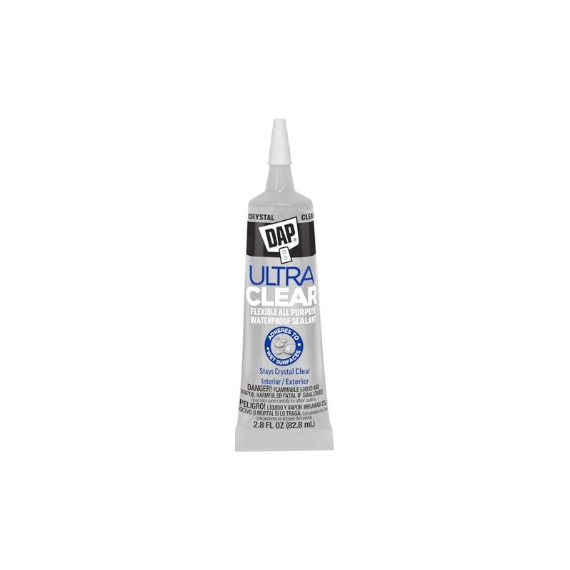 DAP Ultra Clear All Purpose Sealant, Crystal Clear, 2.8 Oz