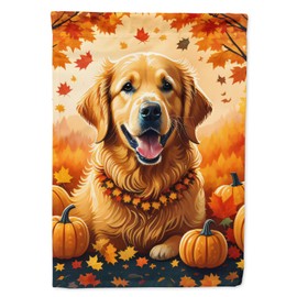 Caroline's Treasures DAC1049GF Golden Retriever Fall Garden Flag Mailbox Flag Decorative Yard Flag Banner Outside Patio Artwork Yard Flower Beds, Garden Size, Multicolor