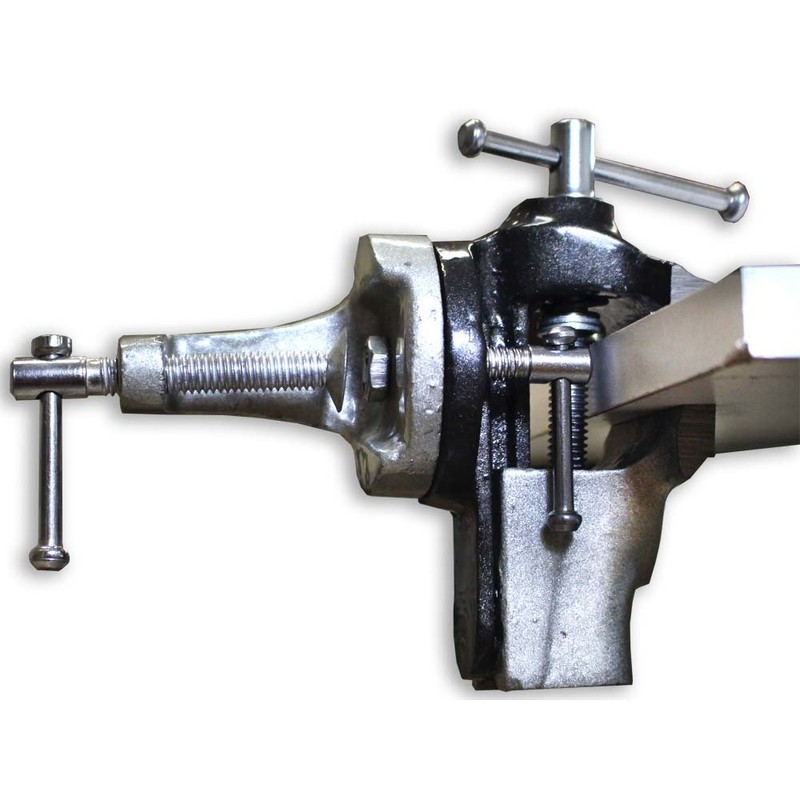 BENCH WIZARD Swivel Base Table Vise | Dual Texture Jaws