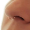 0.8 * 10MM Thin Septum Fake Nose Clip Ring Stud