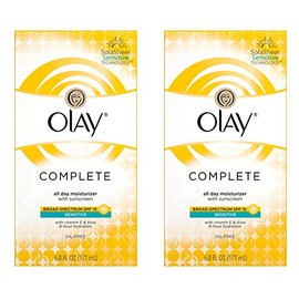 Olay Complete Lotion All Day Moisturizer with SPF 15 for Sensitive Skin, 6.0 Fluid Ounce (Pack of 2)