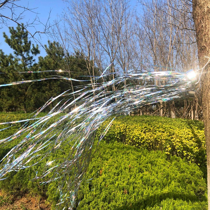 Bird Scarer Windsock Holographic Silver Windsock, High Reflection Bird Deterrents